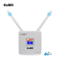 KuWfi 4G Karta SIM Router Wi-Fi CAT4 Bezprzewodowy router CPE 150 Mb / s 4G LTE FDD / TDD Odblokuj router z zewnętrznymi antenami WAN / LAN RJ45 6